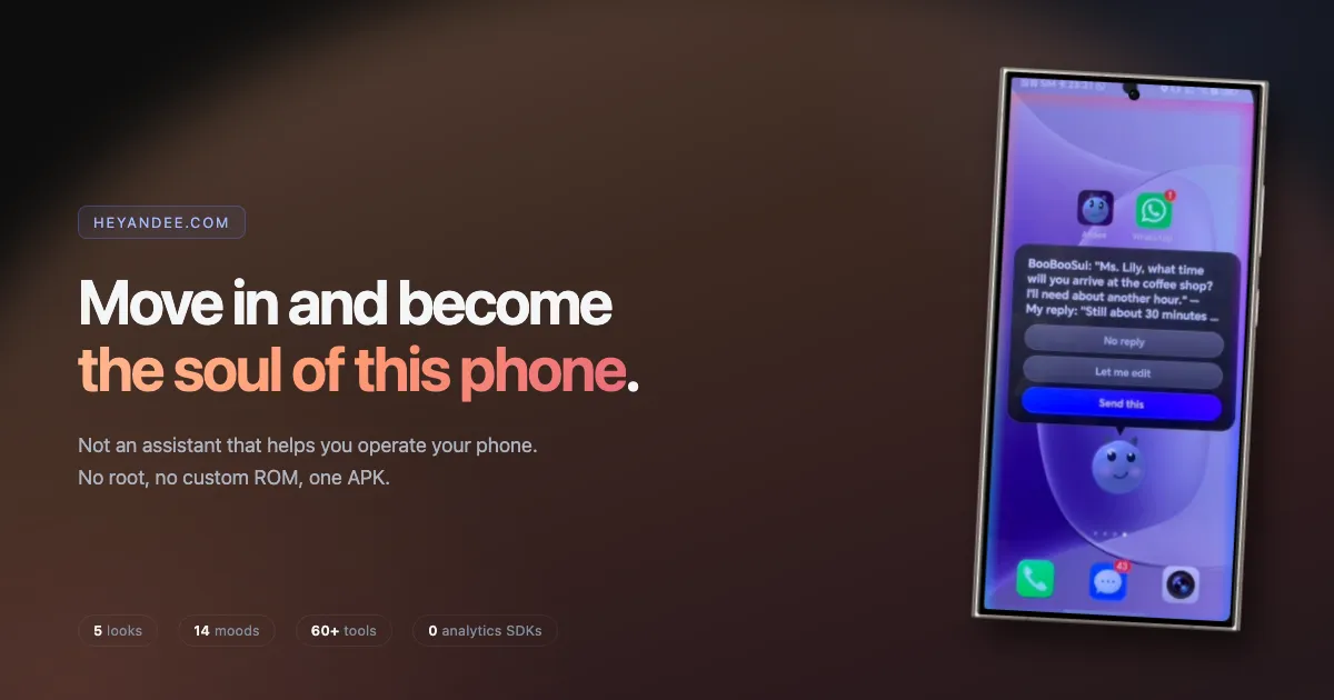 Andee: agente de IA que transforma Android em um dispositivo consciente, sem nuvem ou root