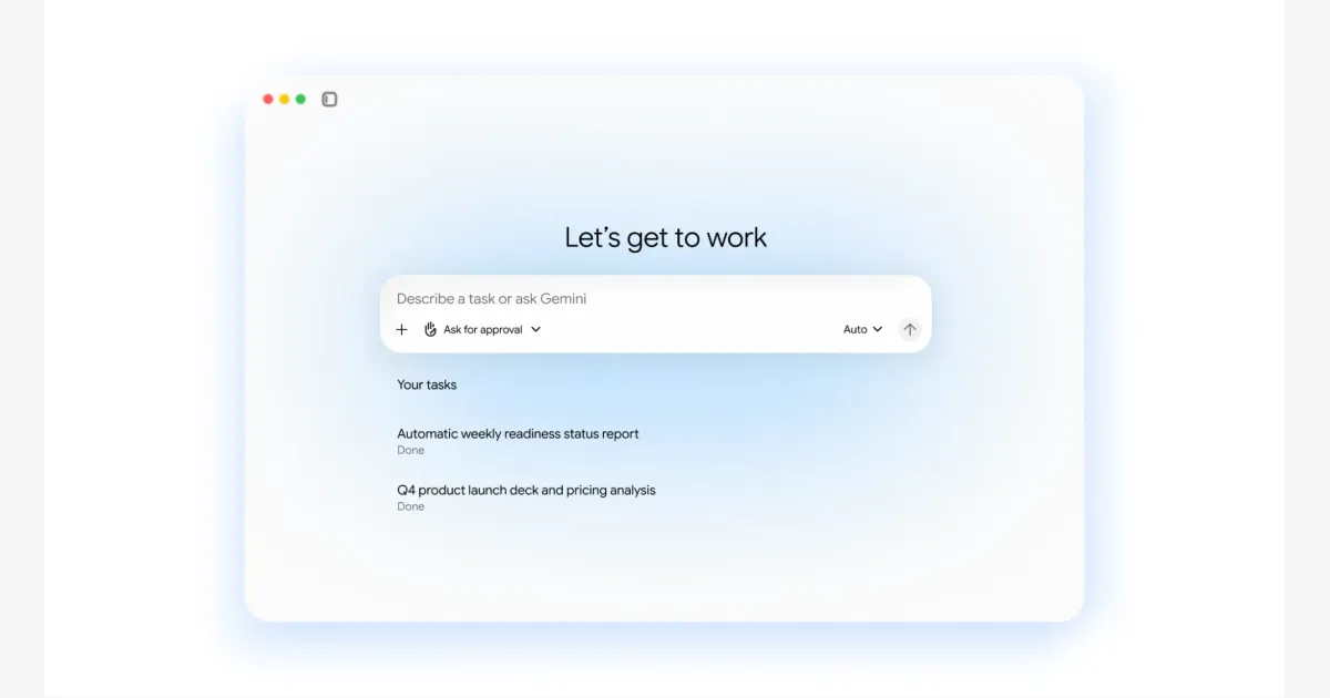 Google lança agente Gemini corporativo que opera em segundo plano