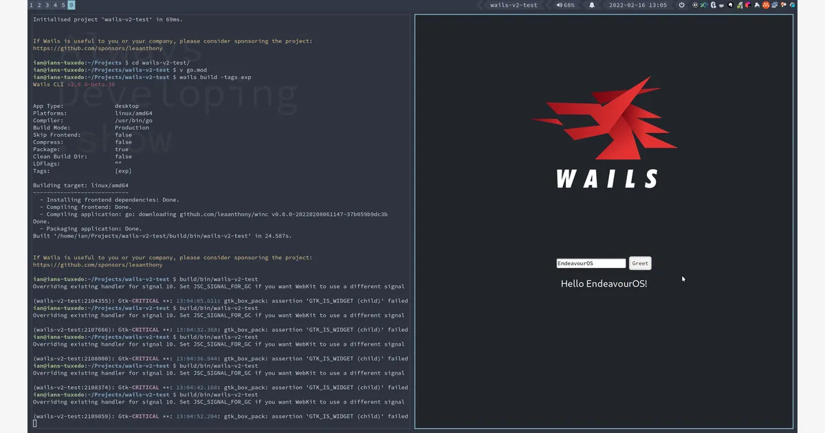 Wails 3.0.0 une Go e tecnologias web para criar apps desktop nativos