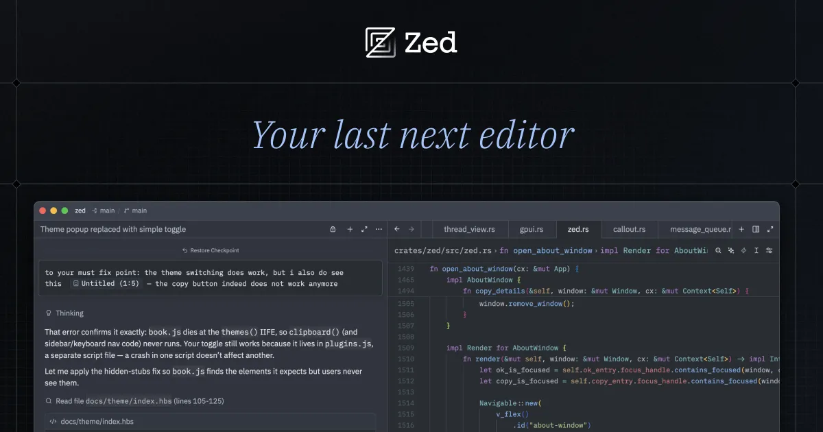 Zed: editor de código multiplayer de alta performance ganha destaque