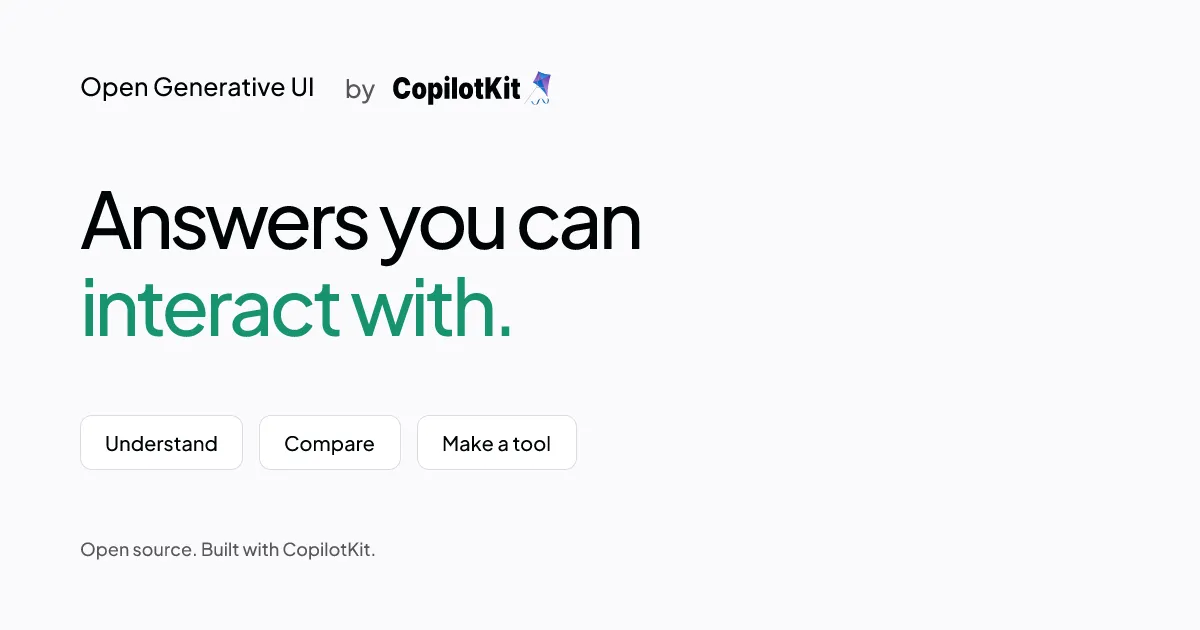 Framework aberto transforma respostas de chat em ferramentas e interfaces visuais