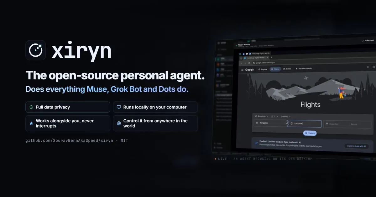 Xiryn: agente pessoal open-source que roda 100% na sua máquina
