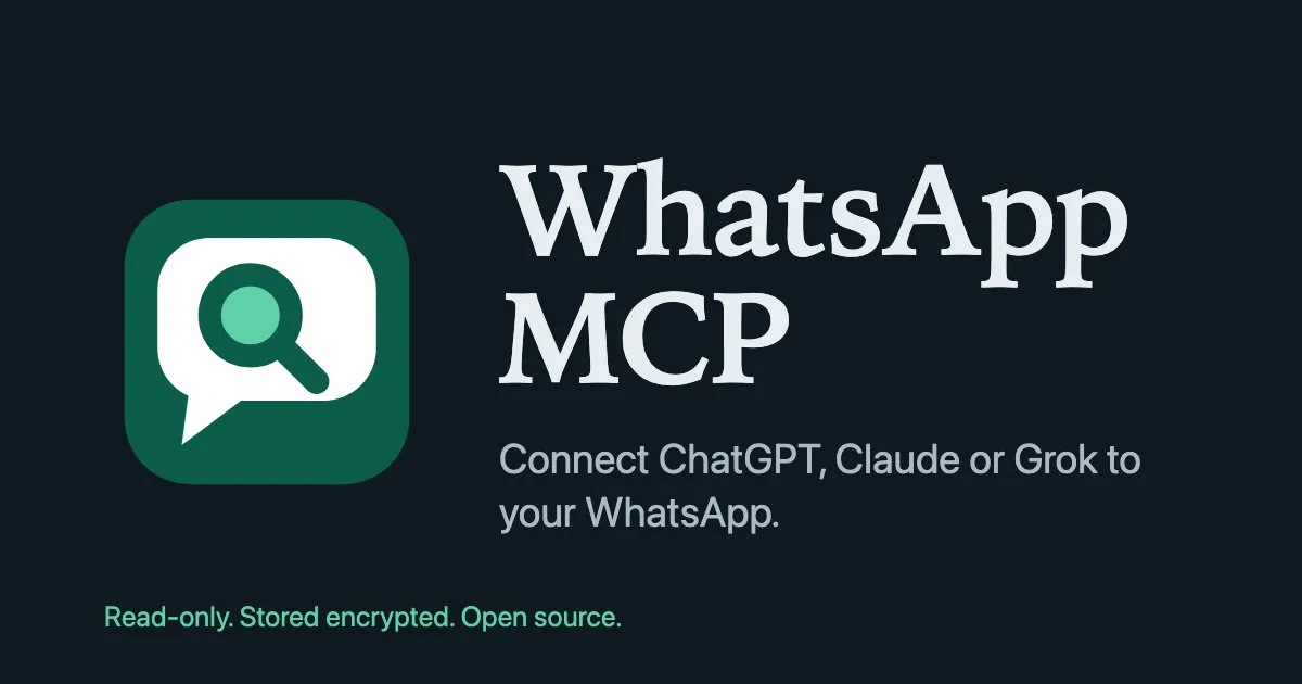 Finereli lança servidor MCP open source para IA ler seus chats do WhatsApp